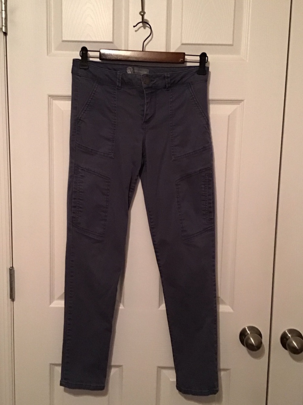 Wit & Wisdom Straight Leg Utility Pants in Slate Blue